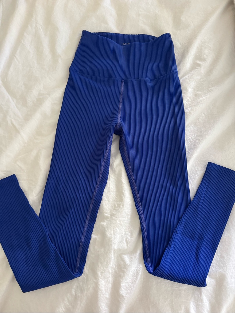 Carbon38 Ribbed High-Rise Leggings in Cobalt Blue - Picture 2 of 4